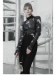 Front Adjustment Button Black Punk PU Leather Corset