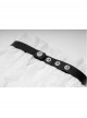 Leather Strap Pearl Chain Decoration White Gothic Lace Collar