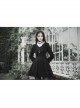 Leather Strap Pearl Chain Decoration White Gothic Lace Collar
