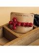 Red Gothic Vampire Retro Bride Rose Flower Cross Ribbon Hairpin