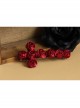Red Gothic Vampire Retro Bride Rose Flower Cross Ribbon Hairpin