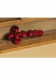 Red Gothic Vampire Retro Bride Rose Flower Cross Ribbon Hairpin