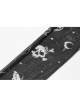 Black Gothic Half-Finger Skull Print Mesh Arm Sleeve