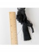 Retro Fashion Halloween Christmas Gothic Black Maid Lace Flowers Tassel Headband