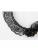 Retro Fashion Halloween Christmas Gothic Black Maid Lace Flowers Tassel Headband