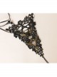 Black Lace Gems Gothic Punk Retro Personality Bracelet Long Gloves