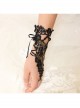 Black Lace Gems Gothic Punk Retro Personality Bracelet Long Gloves