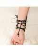 Black Lace Gems Gothic Punk Retro Personality Bracelet Long Gloves