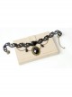 Black Lace Gems Pearls Creativity Personality Gothic Retro Short Necklace
