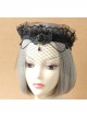 Gothic Lace Crown Headband Veil Retro Exaggerated Masked Mesh Mask