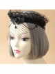 Gothic Lace Crown Headband Veil Retro Exaggerated Masked Mesh Mask