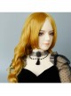 Gothic Style Black Retro Witch Weird Head Halloween Faux Pearl Tassel Hollow Choker
