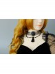 Gothic Style Black Retro Witch Weird Head Halloween Faux Pearl Tassel Hollow Choker