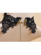 Gothic Black Masquerade Fashion Lace Female Ribbon Flower Imitation Pearl Love Choker