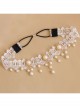 Baroque White Palace Style Bride Pearl Lace Wedding Christmas Wreath Headband