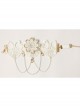 White Baroque Palace Style Retro Tassel Lace Female Wedding Dress Resin Diamond Arm Ring Bracelet
