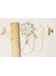 White Baroque Palace Style Retro Tassel Lace Female Wedding Dress Resin Diamond Arm Ring Bracelet