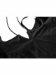 Off-Shoulder Short Sleeve Black Punk Knit Halter Slim T-Shirt