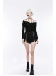 Off-Shoulder Long Sleeve White Punk Halter Knit Tight T-Shirt