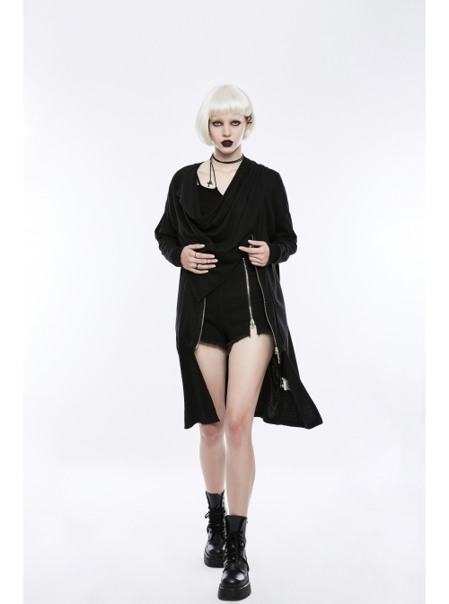 Off-Shoulder Long Sleeve White Punk Halter Knit Tight T-Shirt