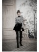 High Collar Front Chest Hollow-Out Long Sleeve White Striped Tight T-Shirt