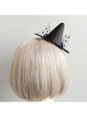 Halloween Female Gothic Retro Masquerade Party Black Mesh Purple Flowers Wizard Hat