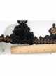 Gothic Black Retro Ribbon Rose Flower Lace Queen Halloween Prom Big Crown Headband