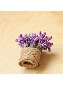 Purple Lavender Twine Handmade Personality Cute Christmas Retro Small Brooch Buckle