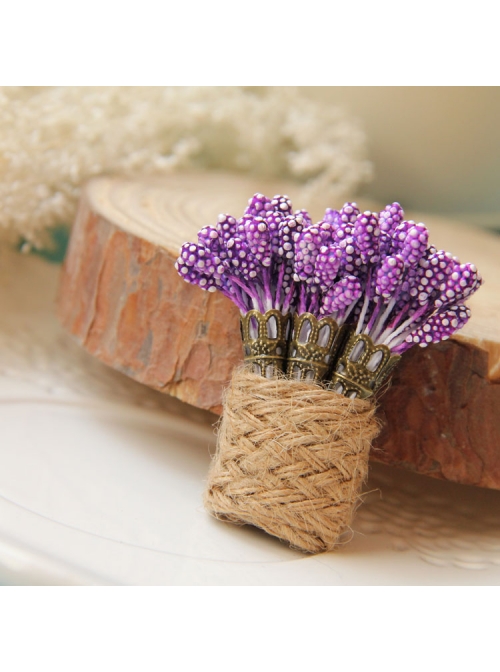 Purple Lavender Twine Handmade Personality Cute Christmas Retro Small Brooch Buckle