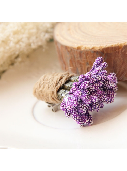 Purple Lavender Twine Handmade Personality Cute Christmas Retro Small Brooch Buckle