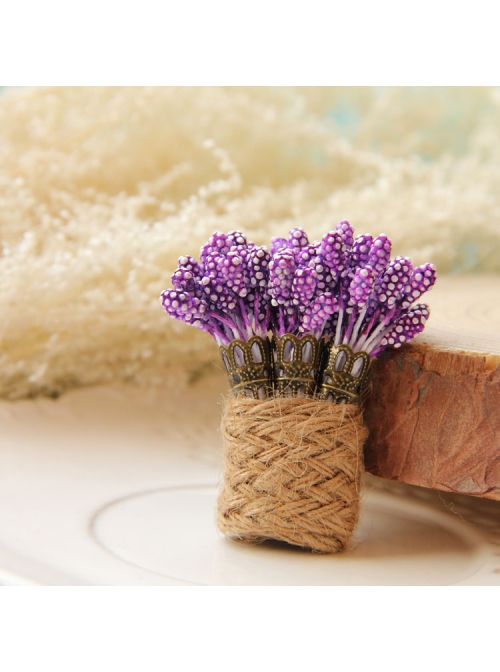 Purple Lavender Twine Handmade Personality Cute Christmas Retro Small Brooch Buckle