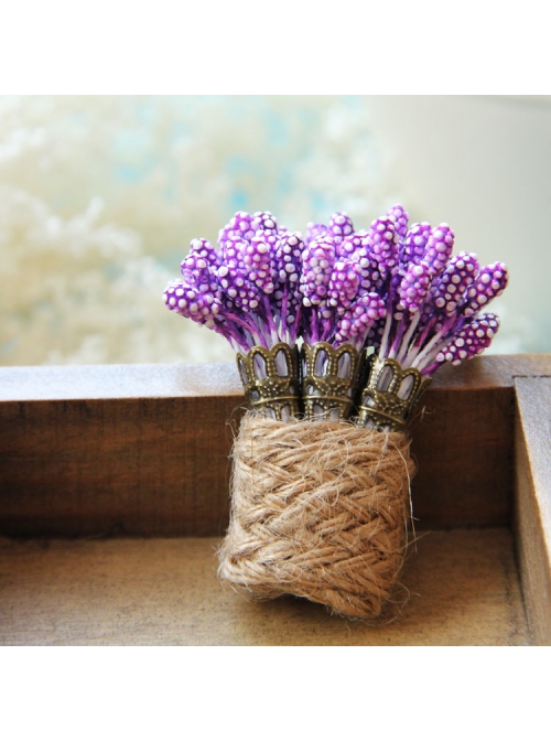 Purple Lavender Twine Handmade Personality Cute Christmas Retro Small Brooch Buckle