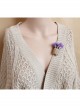 Purple Lavender Twine Handmade Personality Cute Christmas Retro Small Brooch Buckle