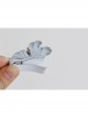 Baby One Year Old Festival Gray Flower Bow Knot Cloth Headdress Female Side Clip