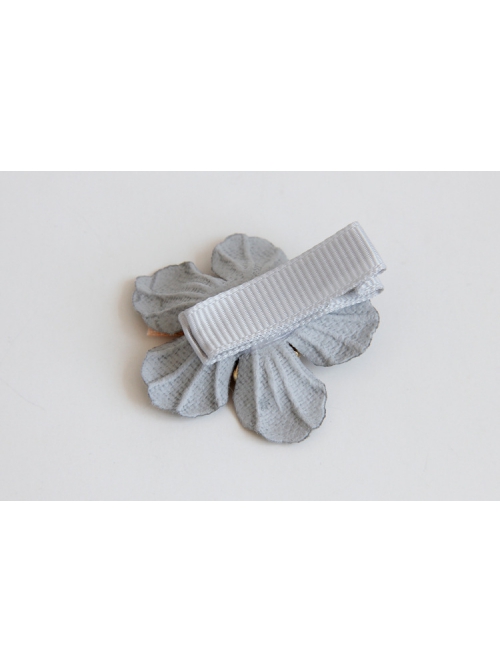 Baby One Year Old Festival Gray Flower Bow Knot Cloth Headdress Female Side Clip