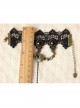 Punk Black Gems Love Heart Wings Heart Lock Wish Lace Retro Palace Female Bracelet Ring One Chain
