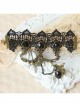 Punk Black Gems Love Heart Wings Heart Lock Wish Lace Retro Palace Female Bracelet Ring One Chain