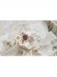 Baroque Handmade Retro Ribbon Flower White Lace Female Exaggerated Palace Choker