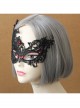 Gothic Grim Reaper Zombie Halloween Black Lace Butterfly Ruby Half Face Female Mask