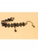 Fashion Gothic Retro Black Lace Gemstone Female Anklet