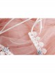 Baroque White Lace Blue Flowers Ribbon Crown Wreath Retro Handmade Hairband