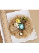 Big Flower Rabbit Pearl Beige Lace Retro Handmade Antique Female Epaulette Corsage Pin Buckle