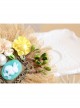 Big Flower Rabbit Pearl Beige Lace Retro Handmade Antique Female Epaulette Corsage Pin Buckle