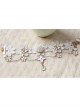 Baroque Palace Style Flowers White Lace Pop Retro Female Hairband