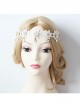 Baroque Palace Style Flowers White Lace Pop Retro Female Hairband