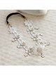 Baroque Palace Style Flowers White Lace Pop Retro Female Hairband