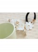 Baroque Palace Style Flowers White Lace Pop Retro Female Hairband