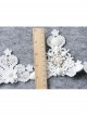 Baroque Pearl Shell Big Crown Bride Wedding White Lace Headband