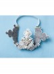 Baroque Pearl Shell Big Crown Bride Wedding White Lace Headband