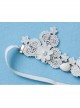 Baroque Pearl Shell Big Crown Bride Wedding White Lace Headband